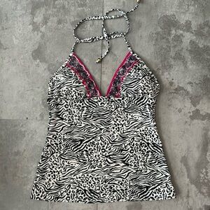 Candie’s Swim animal print tankini top